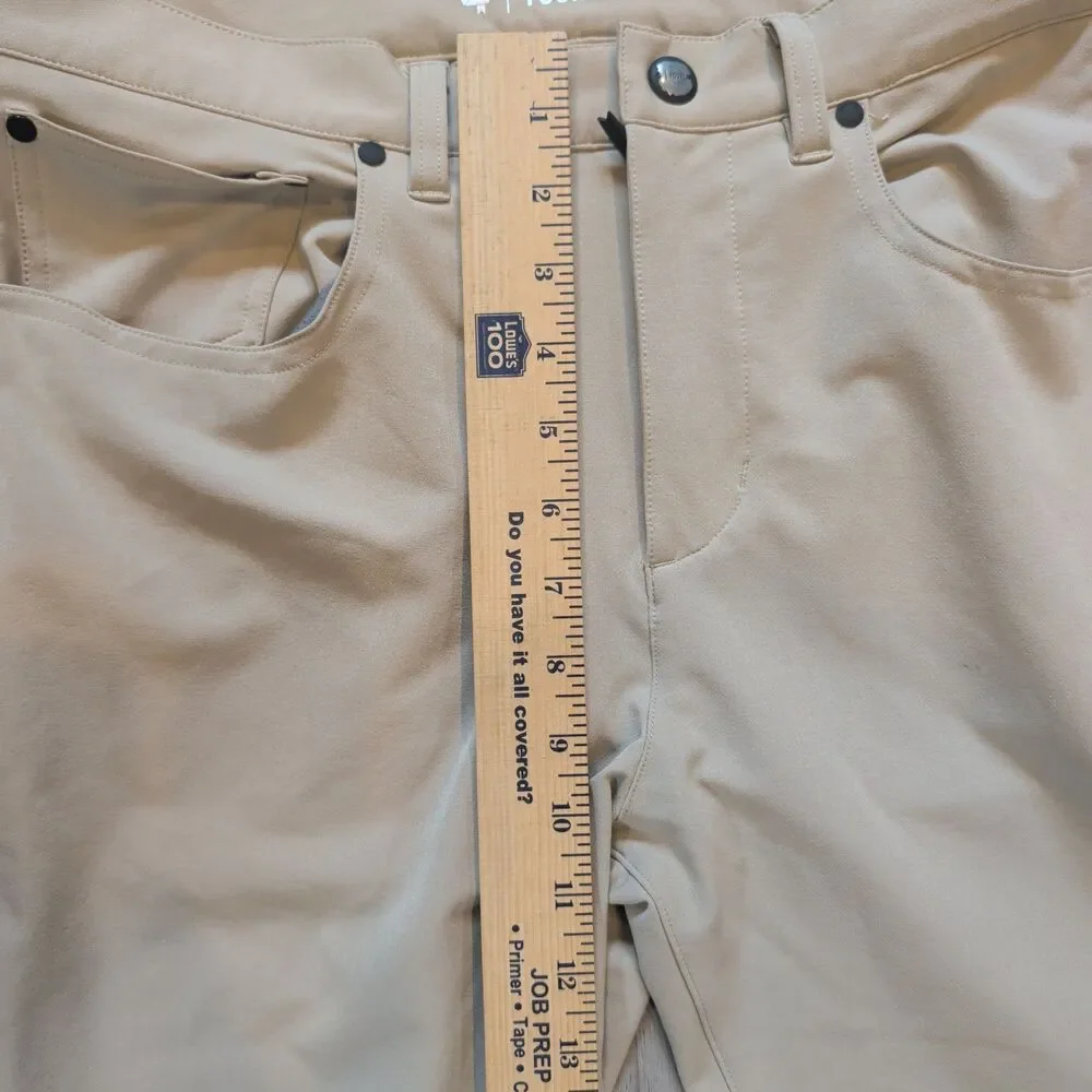 Fourlaps Athletic Fit Performance Stretch Pants Khaki Mens 32x32 Style 1072